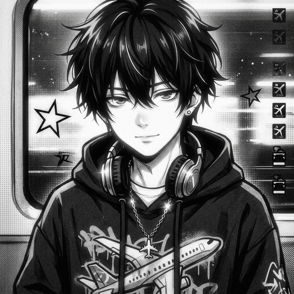 Black And White Y2K PFP