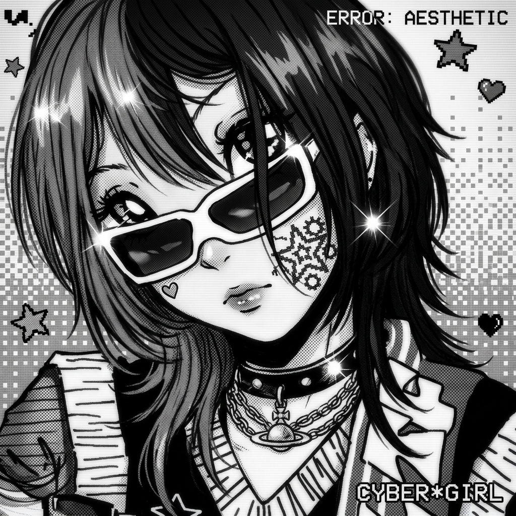 Black And White Y2K PFP