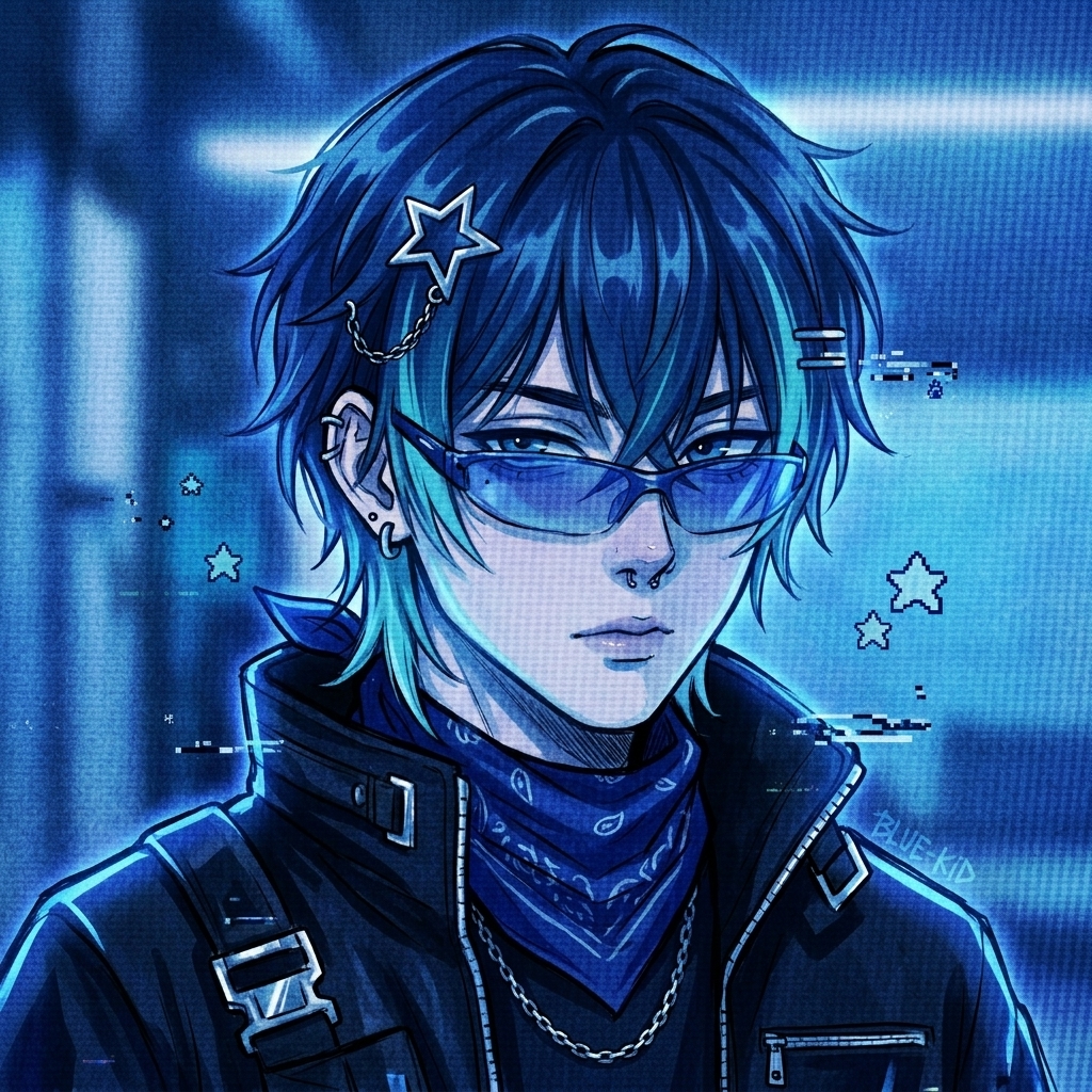 Blue Y2K PFP