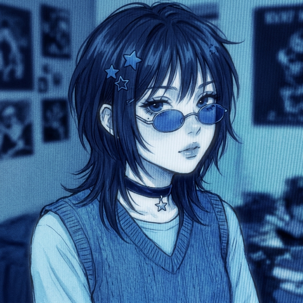 Blue Y2K PFP