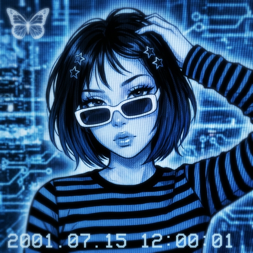 Blue Y2K PFP